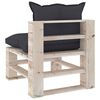 vidaXL 6-delige Loungeset met kussens pallet grenenhout