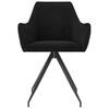 vidaXL Eetkamerstoelen 2 st fluweel zwart
