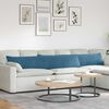 vidaXL Sofa Kussens 2 stuks Blauw 200 x 40 cm Cordstof