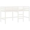 vidaXL Kinderhoogslaper met ladder 90x200 cm massief grenenhout wit