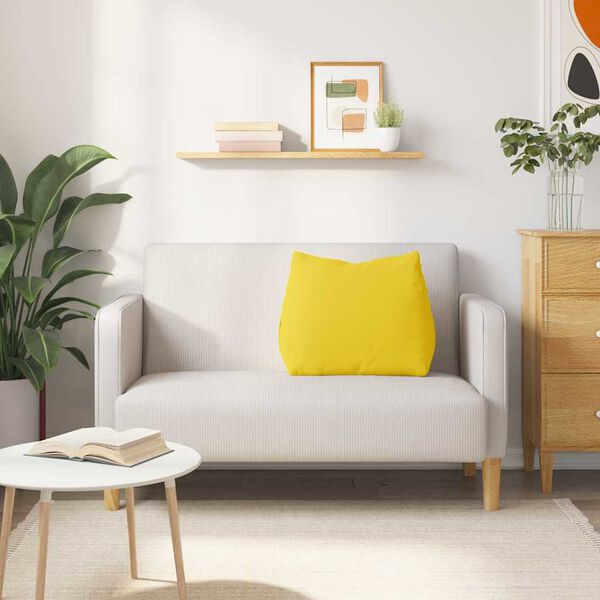 vidaXL Rugkussen Lichtgeel 60 x 20 x 50 cm Stof