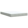 vidaXL Boxspring met matras fluweel lichtgrijs 140x200 cm