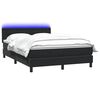 vidaXL Boxspring met matras en LED fluweel zwart 160x210 cm