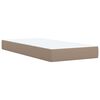 vidaXL Boxspring met matras kunstleer cappuccinokleurig 90x190 cm