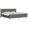 vidaXL Bedframe met matras Donkergrijs 180 x 200 cm Stof