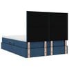 vidaXL Opbergbed met LED met matras Blauw 140 x 200 cm Polyester