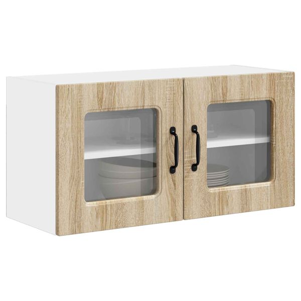 vidaXL Keukenkast Kalmar Sonoma Eiken 80 x 31 x 40 cm Bewerkt hout