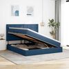 vidaXL Opslag bed met matras met matras Blauw 160 x 200 cm Polyester