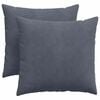 vidaXL Sofa Kussens 2 stuks Donkergrijs 45 x 45 cm Cordstof