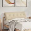vidaXL Rugkussen Cr&egrave;me 140 x 50 cm Microvezel Stof