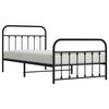 vidaXL Bedframe met hoofd- en voeteneinde metaal zwart 100x200 cm