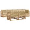vidaXL Buiten bankenset 7 st Wit en Beige Polyester