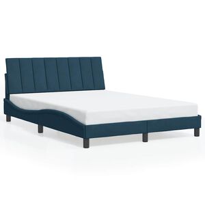 vidaXL Bedframe zonder matras "Hanko" fluweel blauw 120x200 cm