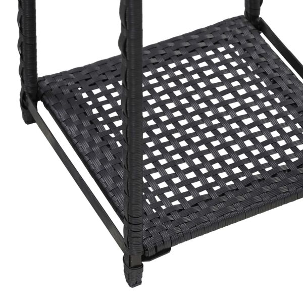 vidaXL Opbergrek 30x30x90 cm poly rattan zwart