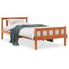 vidaXL Bedframe zonder matras massief grenenhout wasbruin 75x190 cm
