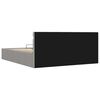 vidaXL Bedframe met opbergruimte en LED stof lichtgrijs 160x200 cm
