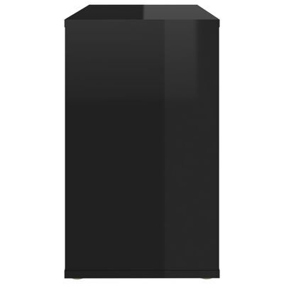 vidaXL Bijzetkast 60x30x50 cm spaanplaat hoogglans zwart