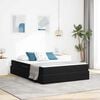 vidaXL Opbergbed met matras met matras Zwart 140 x 190 cm Fluweel