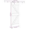 vidaXL Schuifdeur met beslag 70x210 cm massief grenenhout