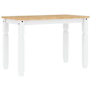 vidaXL Eettafel Corona 112x60x75 cm massief grenenhout wit