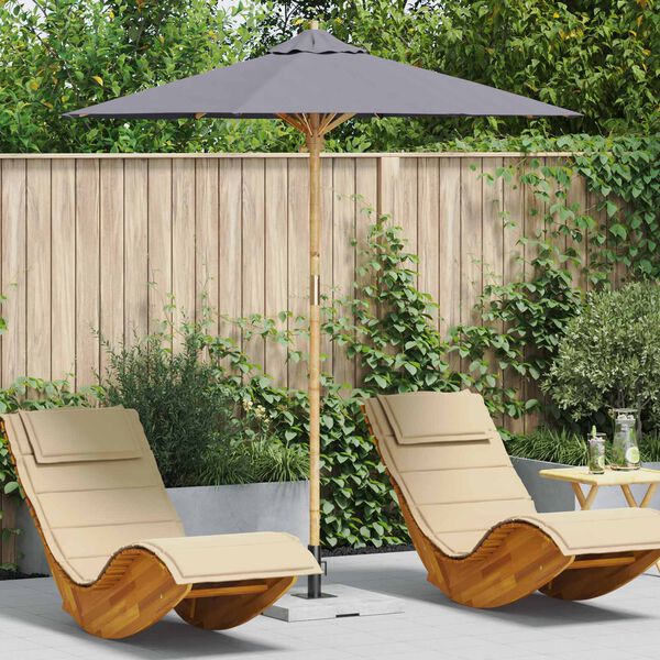 vidaXL Tuinparasol Donkergrijs &Oslash; 270 x 260 cm Bamboe