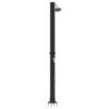vidaXL Buitenzonne-douche Zwart 217 cm PVC en aluminium
