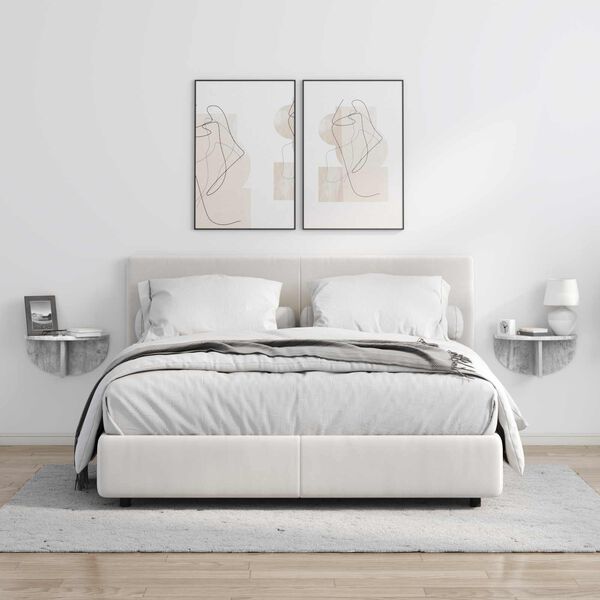 vidaXL Wandplank Beton Grijs 38 x 19 x 19 cm Bewerkt hout