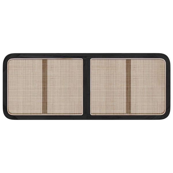 vidaXL Hoofdbord met hoofdeinde Zwart 140 x 55 x 3 cm Rattan