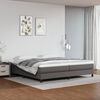 vidaXL Boxspring met matras kunstleer grijs 200x200 cm