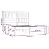 vidaXL Bedframe zonder matras massief grenenhout wit 150x200 cm