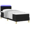 vidaXL LED Box Spring Bed met kussen Zwart 80 x 200 cm Stof