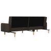 vidaXL Slaapbank 2-zits met voetenbank stof donkerbruin