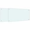 vidaXL Spatschermen keuken 2 st 80x40 cm gehard glas wit