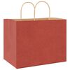 vidaXL Papieren zakken 50 st met hengsels 32x22x24 cm rood