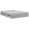 vidaXL Bedframe Grijs Sonoma 160 x 200 cm Massief grenenhout