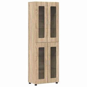 vidaXL Hoge kast FLORIN Sonoma Eiken 60 x 35 x 182 cm Bewerkt hout