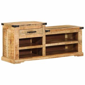 vidaXL Bank Bruin 110 x 35 x 50 cm Ruw Mango