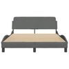 vidaXL Bedframe "Dover" stof donkergrijs 140x200 cm