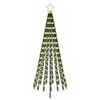 vidaXL LED Kerstboom 180 cm 255 LED's Warmwit Staal Zwart