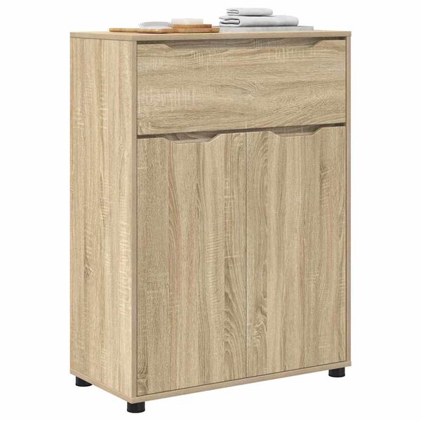 vidaXL Badkamer Kast Sonoma Eiken 72,5 x 36,5 x 100 cm Bewerkt hout