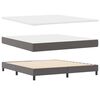 vidaXL Boxspringbed met matras Grijs 180 x 200 cm Kunstleer