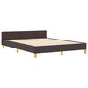 vidaXL Bedframe met hoofdeinde Donkerbruin 160 x 200 cm Stof