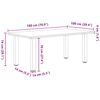 vidaXL Eettafel rechthoekig 180x100x74 cm massief eikenhout lichtbruin