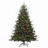 vidaXL Kunstkerstboom Groen 240 cm PVC en Metaal en Plastic