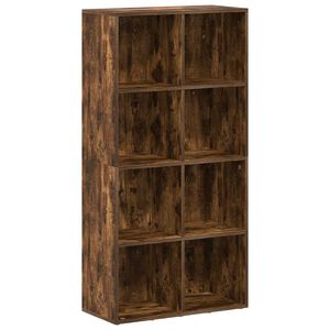 vidaXL Boekenkast 66x30x130 cm bewerkt hout gerookt eikenkleurig