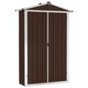 vidaXL Tuinschuur 116x45x175 cm gegalvaniseerd staal bruin