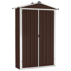 vidaXL Tuinschuur 116x45x175 cm gegalvaniseerd staal bruin