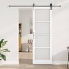 vidaXL Schuifdeur ORKDAL Wit 78 x 232 cm Massief grenenhout en glas