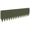 vidaXL Gazonrand 10 pcs 103 x 30 cm Staal Olijfgroen