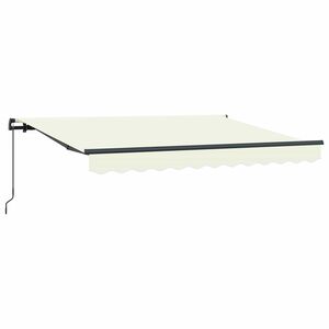 vidaXL Uitschuifbare luifel Cr&egrave;me 250 x 200 cm Stof